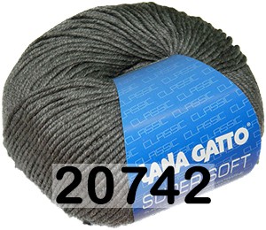 Пряжа Lana Gatto Super Soft 20742 т. серый