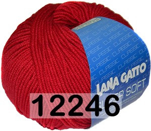 Пряжа Lana Gatto Super Soft 12246 красный