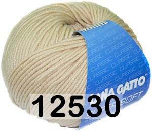 Пряжа Lana Gatto Super Soft 12530 желтый песок