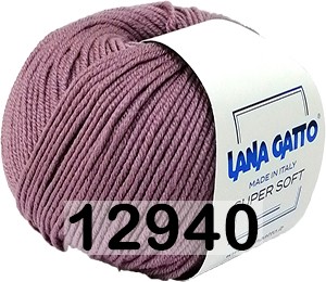 Пряжа Lana Gatto Super Soft 12940 пыльная сирень