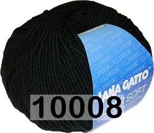 Пряжа Lana Gatto Super Soft 10008 черный