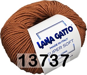 Пряжа Lana Gatto Super Soft 13737 св.коричневый