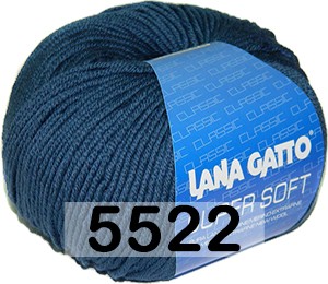 Пряжа Lana Gatto Super Soft 05522 т. джинсовый