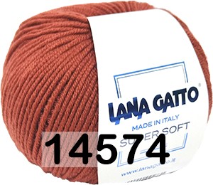 Пряжа Lana Gatto Super Soft 14574 кирпичный