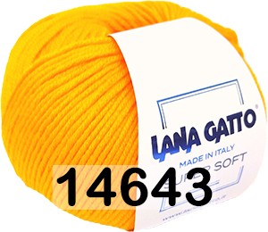 Пряжа Lana Gatto Super Soft 14643 апельсин электрик