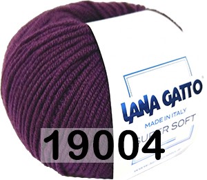 Пряжа Lana Gatto Super Soft 19004 баклажан