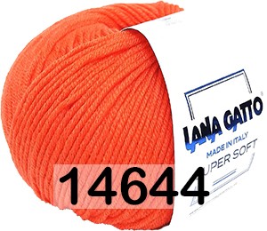 Пряжа Lana Gatto Super Soft 14644 оранжевый