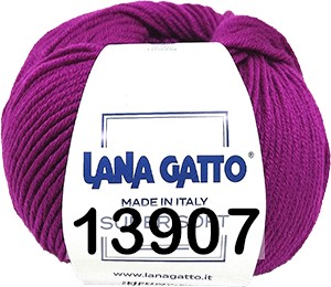 Пряжа Lana Gatto Super Soft 13907 т.фуксия