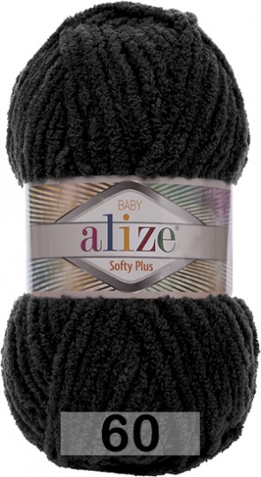 Пряжа Alize Softy Plus 60 черный