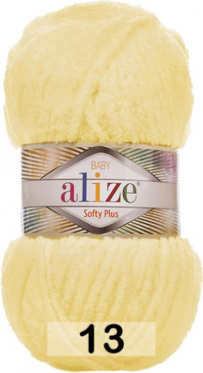 Пряжа Alize Softy Plus 13 нежно желтый