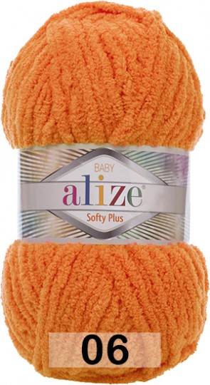 Пряжа Alize Softy Plus 06 оранжевый