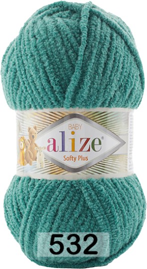 Пряжа Alize Softy Plus 532 изумруд