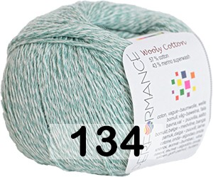 Пряжа Performance WOOLY COTTON 134 БЕЛО-НЕБЕСНЫЙ