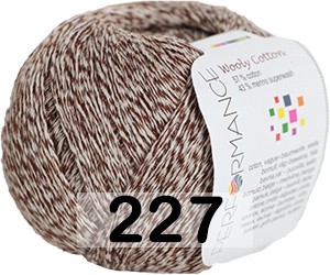 Пряжа Performance WOOLY COTTON 227 БЕЛО-КОРИЧНЕВЫЙ