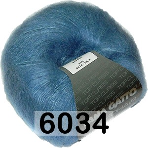 Пряжа Lana Gatto Silk Mohair 6034 ДЖИНС