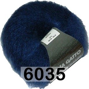 Пряжа Lana Gatto Silk Mohair 6035 т.синий
