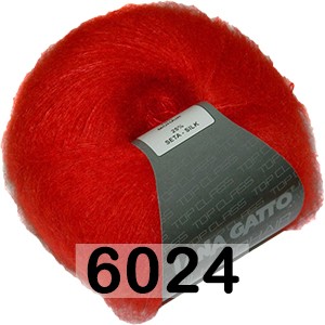 Пряжа Lana Gatto Silk Mohair 6024 красный