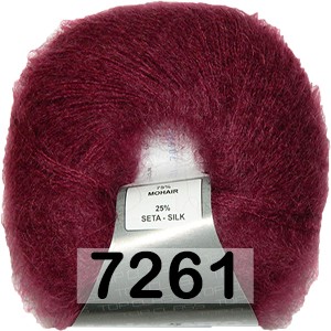 Пряжа Lana Gatto Silk Mohair 7261 ВИННЫЙ