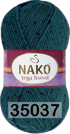 Пряжа Nako Vega Tweed 35037 зеленый чай