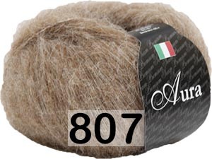 Пряжа Сеам Aura 807 СВ.КОРИЧНЕВЫЙ МЕЛАНЖ