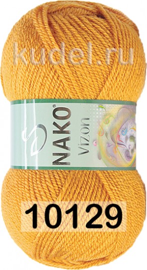 Пряжа Nako Vizon 10129 ГОРЧИЧНЫЙ