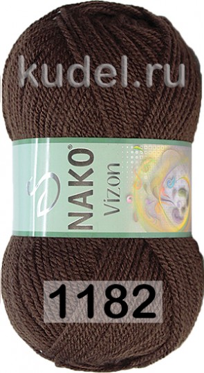 Пряжа Nako Vizon 01182 коричневый