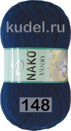 Пряжа Nako Vizon 00148 т.синий