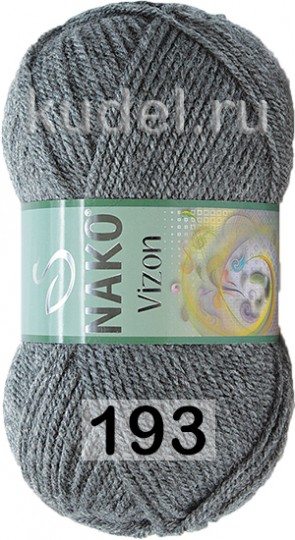 Пряжа Nako Vizon 00193 тускло-серый