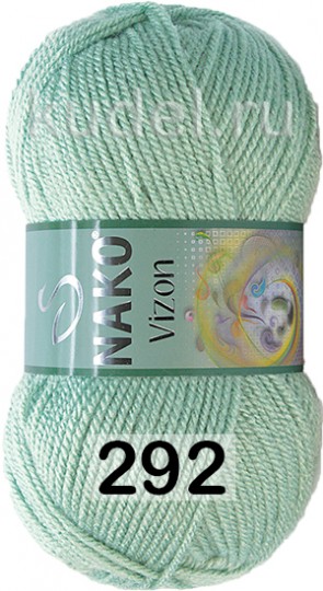 Пряжа Nako Vizon 00292 ЗЕЛЕНЫЙ МИНДАЛЬ