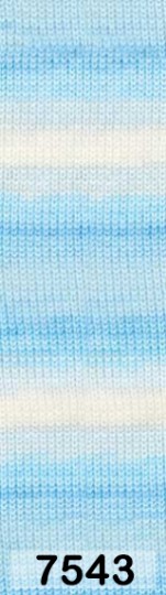 Пряжа Alize Baby Wool Batik 7543 бел.голубой.