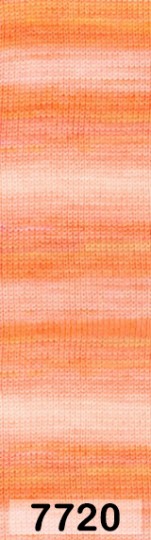Пряжа Alize Baby Wool Batik 7720 оранжевый