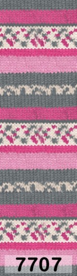 Пряжа Alize Superwash Comfort Socks 7707 сер.роз.бел.