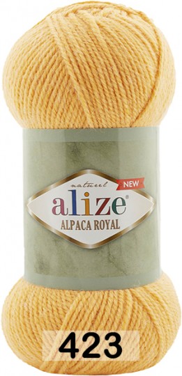 Пряжа Alize Alpaca Royal new 423 желтый