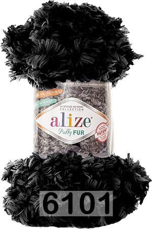 Пряжа Alize Puffy Fur 6101 графит