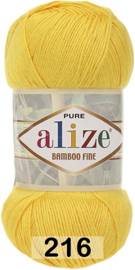 Пряжа Alize Bamboo Fine 216 желтый
