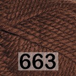 Пряжа YarnArt alpine maxi 663 коричневый
