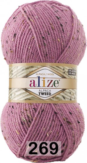 Пряжа Alize Alpaca Tweed 269 розовый