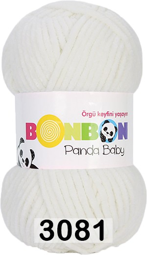 Пряжа Nako Bonbon Panda Baby 3087 черный