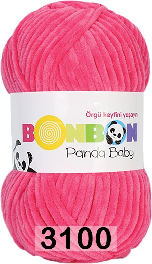 Пряжа Nako Bonbon Panda Baby 3100 яр.розовый