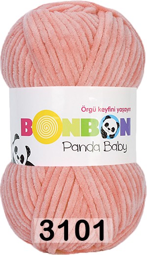 Пряжа Nako Bonbon Panda Baby 3101 ПЕРСИК