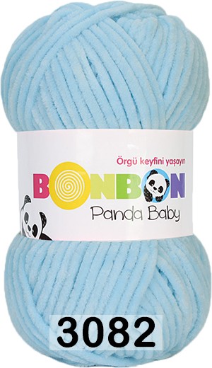 Пряжа Nako Bonbon Panda Baby 3082 св.голубой