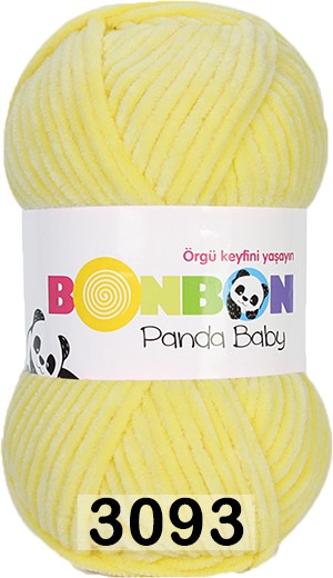 Пряжа Nako Bonbon Panda Baby 3093 св.желтый