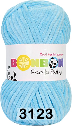 Пряжа Nako Bonbon Panda Baby 3123 небесный