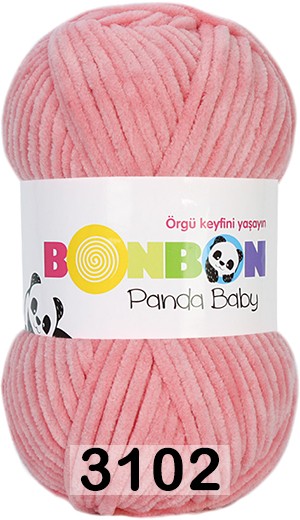 Пряжа Nako Bonbon Panda Baby 3102 лосось