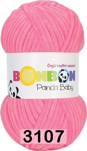 Пряжа Nako Bonbon Panda Baby 3107 розовый