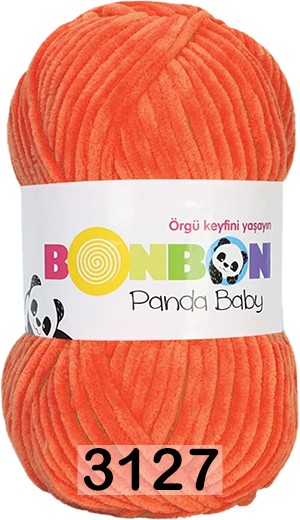 Пряжа Nako Bonbon Panda Baby 03127 оранжевый