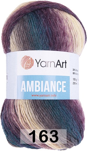 Пряжа YarnArt Ambiance 163 СЛИВ.БЕЖ.Т.СИНИЙ