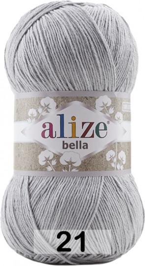 Пряжа Alize Bella 100 21 серый