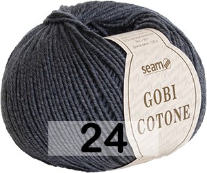 Пряжа Сеам Gobi Cotone 24 т.серый