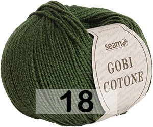 Пряжа Сеам Gobi Cotone 18 зеленый лист